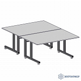 С5-1800х900 Р ESD островной — стол рабочий антистатический регулируемый по высоте