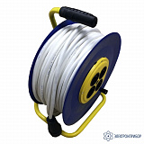 SUNTEK ПВС-ВП 3х2,5 черный 50м — удлинитель на металлической катушке 4-местный