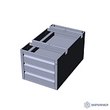 Тумба подвесная на 3 ящика С6 (цвет RAL 7035 ESD) — для столов серии С6