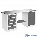 ВР-15+ДР-05+ТМБ-01/№4 — верстак — оснащенный драйвером ДР-05 и тумбой ТМБ-01 — тип столешницы №4