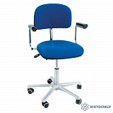 КТ 201 ESD — антистатический лабораторный стул с тканевым покрытием с регулировкой угла наклона спинки — с газлифтом KJ/200