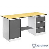 ВР-15+ТМБ-01+ДР-03/№1 — верстак — оснащенный тумбой ТМБ-01 и драйвером ДР-03 — тип столешницы №1