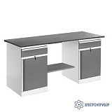 ВР-18+ТМБ-02+ТМБ-02/№2 — верстак — оснащенный двумя тумбами ТМБ-02 — тип столешницы №2