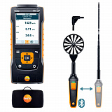 testo 440dp (0563 4409) — комплект для вентиляции №3 с Bluetooth крыльчаткой 100 мм 0635 9431, зондом с обогреваемой струной 0635 1570, телескопической рукояткой 0554 0960 и кейсом 0516 4401