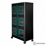 DC-6B ESD (черный) — шкаф сухого хранения антистатический с 6 секциями