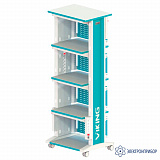 ДЕ-СТ Дельта VIKING LAB RAL9010 — подкатная лабораторная стойка 750х1960х600 мм