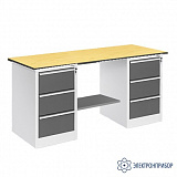 ВР-18+ДР-03+ДР-03/№1 — верстак — оснащенный двумя драйверами ДР-03 — тип столешницы №1