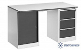 CP-18-7+ТМБ-01+ДР-03 ESD — стол рабочий КОНСТАНТ с тумбой ТМБ-01 и драйвером ДР-03 — антистатическое исполнение