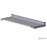 Полка длинная С6 1500 ЛДСП (цвет RAL 7035) — для столов серии С6 и верстаков