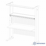 ДЕ-ПО-18-4 LAB RAL9010 — основание дополнительной лабораторной полки 1800х400 мм