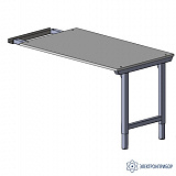 С6П-1200х700 ESD HPL (цвет RAL 7035) — стол приставной антистатический (ЛДСП с антистатическим HPL пластиком)
