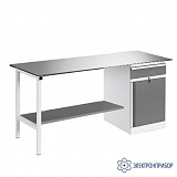 ВР-15+ТМБ-02/№4 — верстак — оснащенный тумбой ТМБ-02 — тип столешницы №4