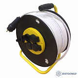 SUNTEK ПВС-ВП 3х1,5 черный 30м — удлинитель на пластиковой катушке 4-местный