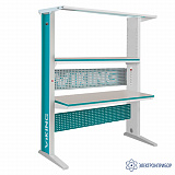 ДЕ-18-7/ПР Дельта VIKING LAB RAL9010 — основание стола лабораторного в комплекте с правосторонним электроблоком 1956х700х2000 мм