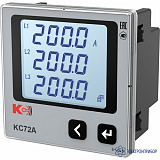 КС72А-К3 — амперметр трехканальный 1RS-485 (лицевая панель 72х72 мм)