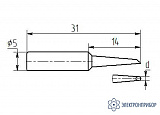 МG14-DB-03 — паяльная насадка 3,5 мм (односторонний срез — износостойкая)