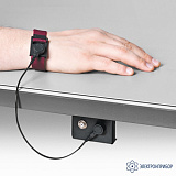 A-2202 — браслет антистатический тканевый с кнопкой 4 мм и шнуром