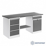 ВР-18+ДР-03+ТМБ-02/№2 — верстак — оснащенный драйвером ДР-03 и тумбой ТМБ-02 — тип столешницы №2