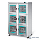 DC-6G ESD (серый) — шкаф сухого хранения антистатический с 6 секциями