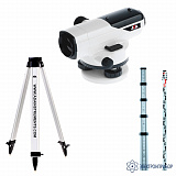 ADA PROF X32 (арт. А00119_К1) — нивелир оптический в комплекте с рейкой ADA STAFF 5 и штативом на винтах ADA Light S